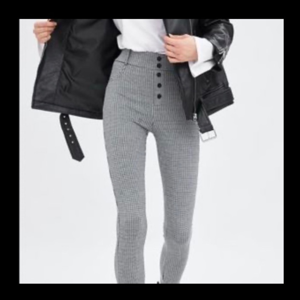 Zara houndstooth leggings